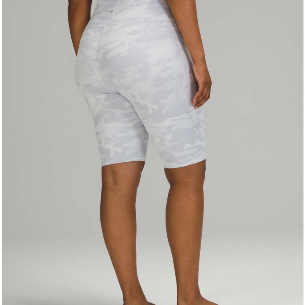 Lululemon Wunder Under Short 10" *Ribbed Incognito Camo Jacquard Alpine White St - Picture 4 of 9